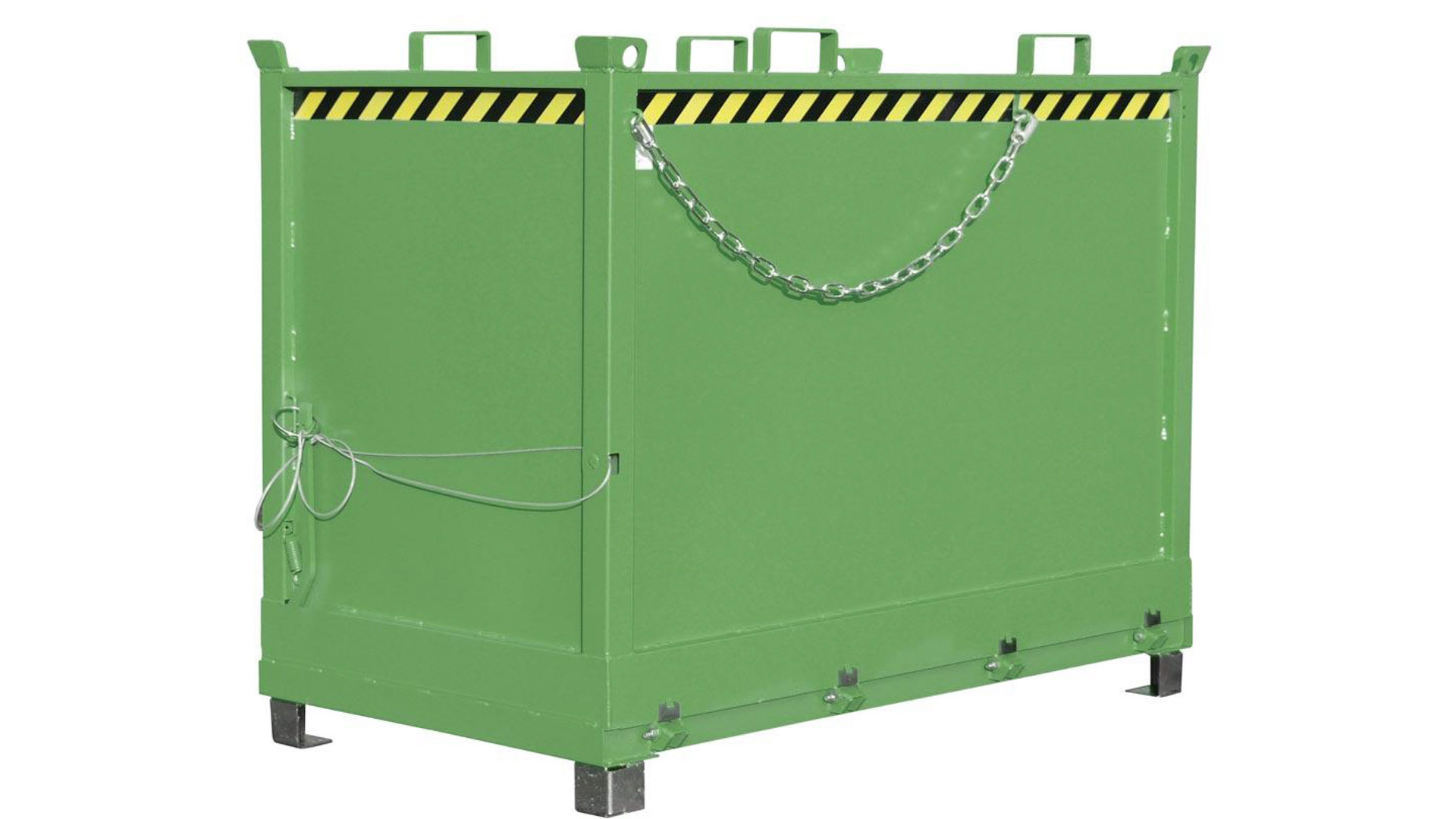 Klappbodenbehälter - 2.000 l Volumen - 1.500 kg - kranbar - resedagrün