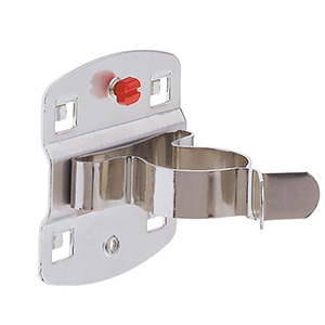 Werkzeugklemme einfach, große Grundplatte, Durchm. 25 mm, ähnlich RAL 9006 aluminium