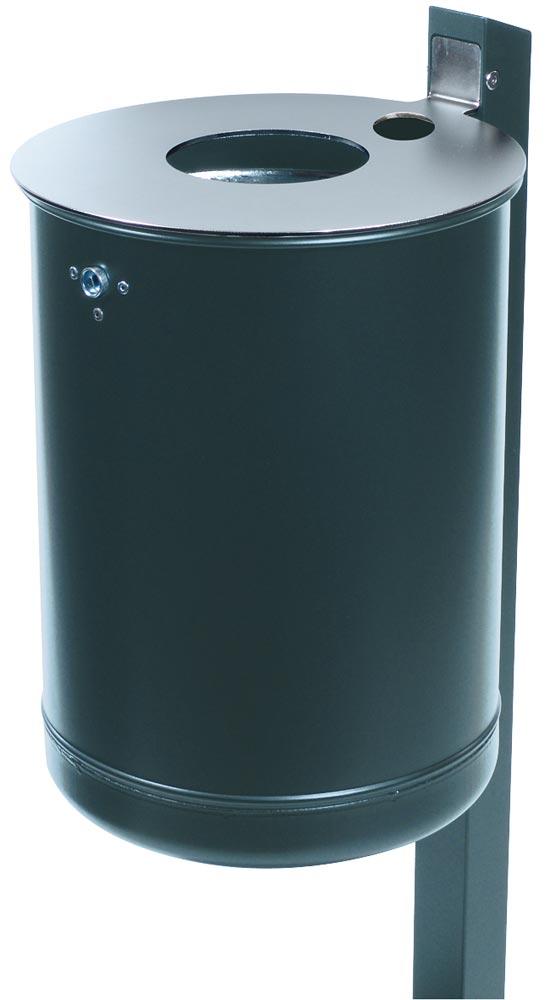 Abfalleimer mit Pfosten