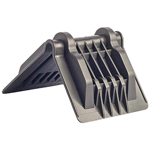 PVC-Kantenschutz, seitliche Bandführung, passend zu Gurtbreiten bis 50 mm, schwarz, VE 10 Stück