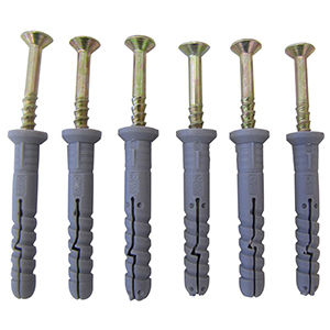 Befestigungsset zu Eckschutzschiene, 6 Schlagdübel 6x40 mm