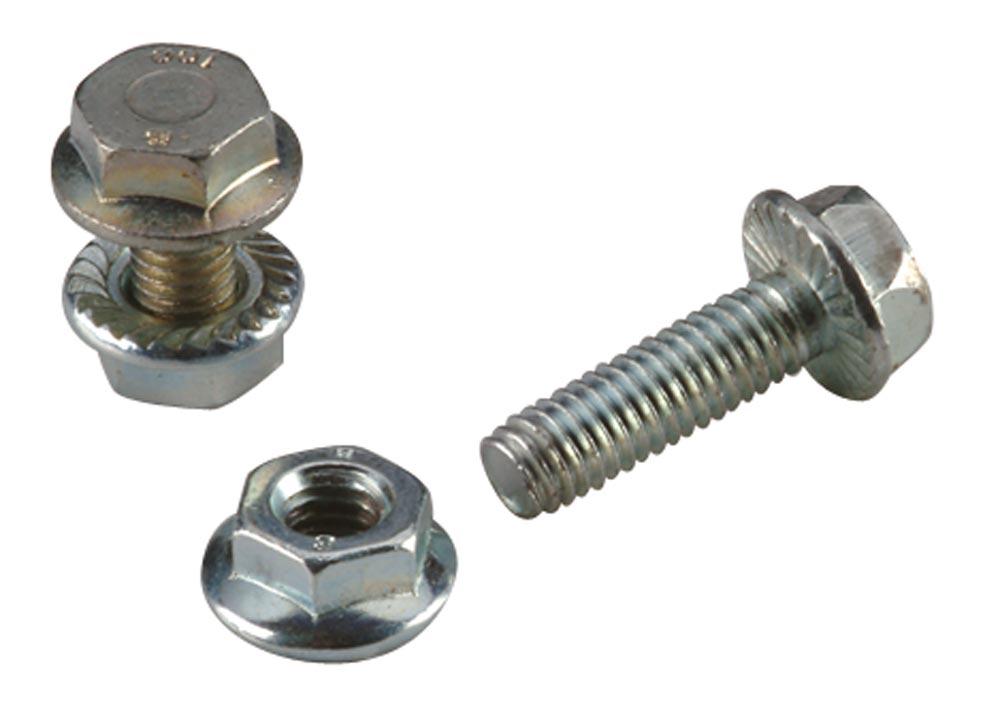 Sechskantschraube, inkl. Mutter mit Sperrverzahnung, M6 x 12