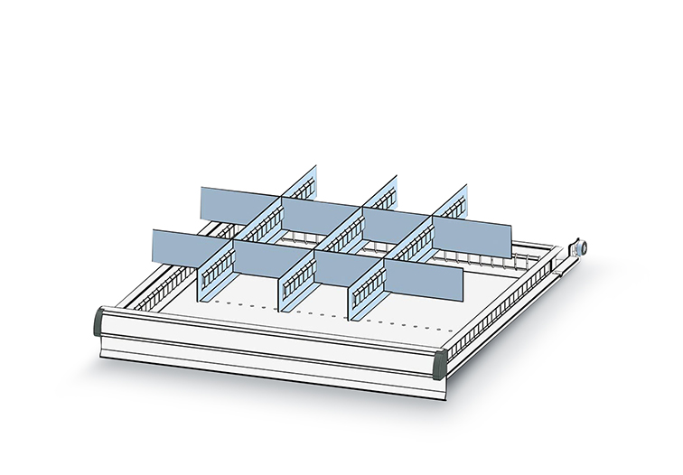Schubladentrenner, Schubladeneinsatz