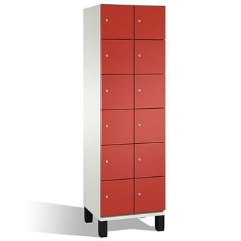 Fächerschrank, Breite 80 cm, Höhe 198 cm, Tiefe 52,5 cm, 12 Fächer