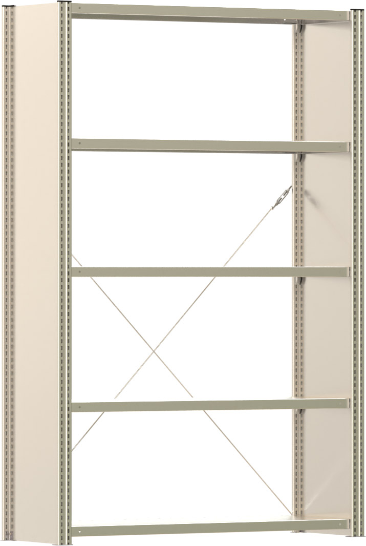 Fachbodenregal BERT - Breite: 128,5 cm - Tiefe: 40 cm - Höhe: 200 cm - 5 Böden - Grundregal