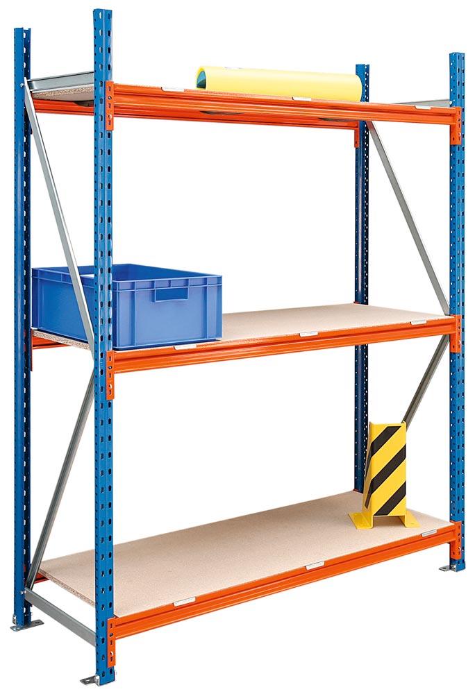 Weitspannregal, Anbaufeld, 5 Ebenen mit Spanplattenboden