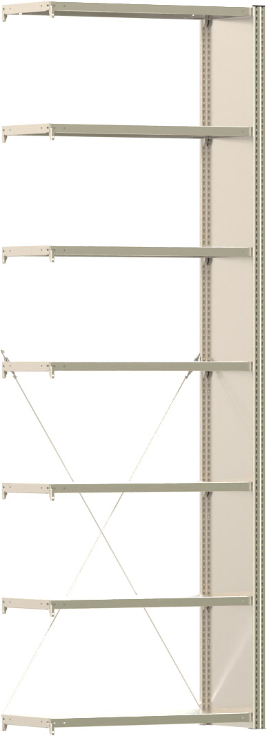 Fachbodenregal BERT - Breite: 100,5 cm - Tiefe: 40 cm - Höhe: 300 cm - 7 Böden - Anbauregal