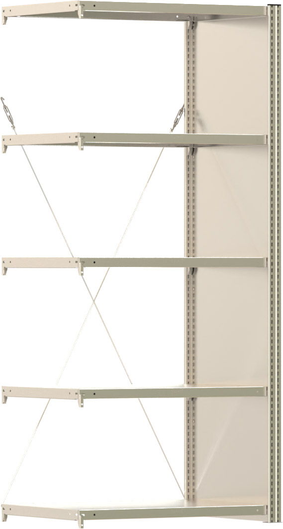 Fachbodenregal BERT - Breite: 87,5 cm - Tiefe: 60 cm - Höhe: 200 cm - 5 Böden - Anbauregal