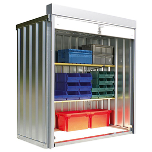 Rollladencontainer mit Holzfußboden