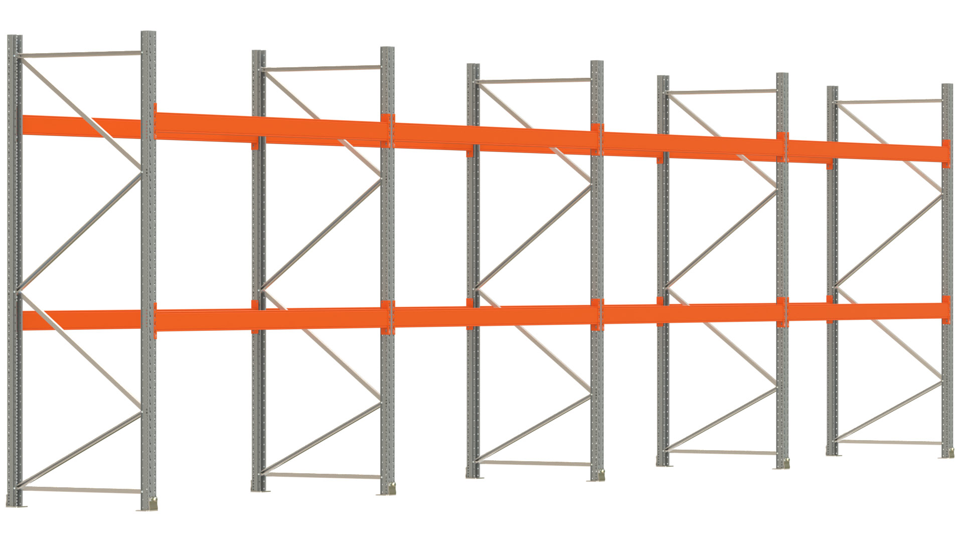 Palettenregal ARTUS - Breite 1122,5 cm - Höhe 300 cm - Tiefe 110 cm - Fachlast 3000 kg - 36 Palettenstellplätze