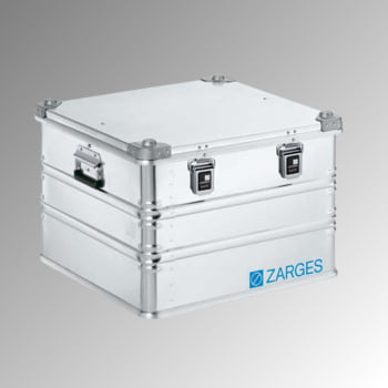 ZARGES Universalkiste K 470 - 115 l, Lagerbox, Alu Kiste - Breite 600 mm - Höhe 410 mm - Tiefe 600 mm - Aluminiumkiste
