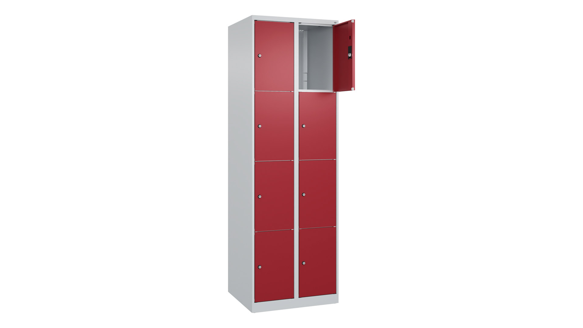 Fächerschrank, Breite 60 cm, Höhe 185 cm, Tiefe 50 cm, 8 Fächer