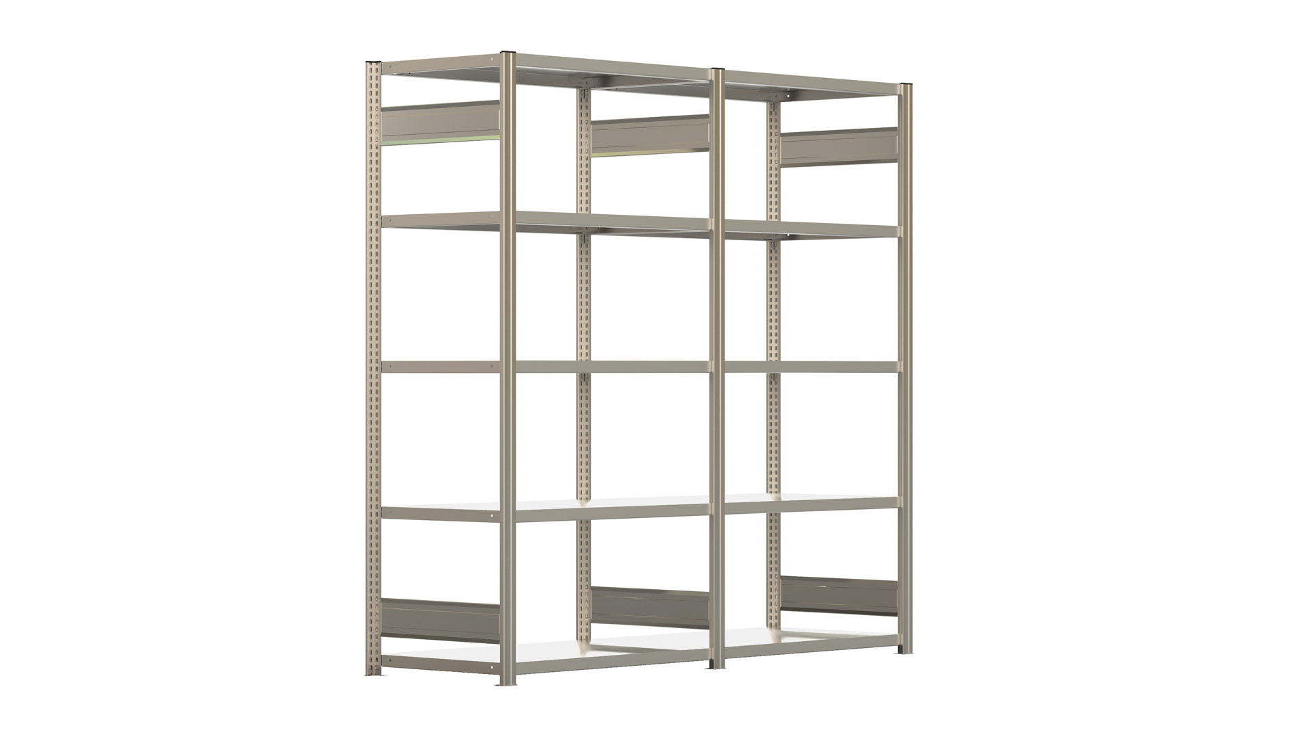 Fachbodenregal BERT - Breite: 201 cm - Tiefe: 60 cm - Höhe: 200 cm - 10 Böden - Regalreihe