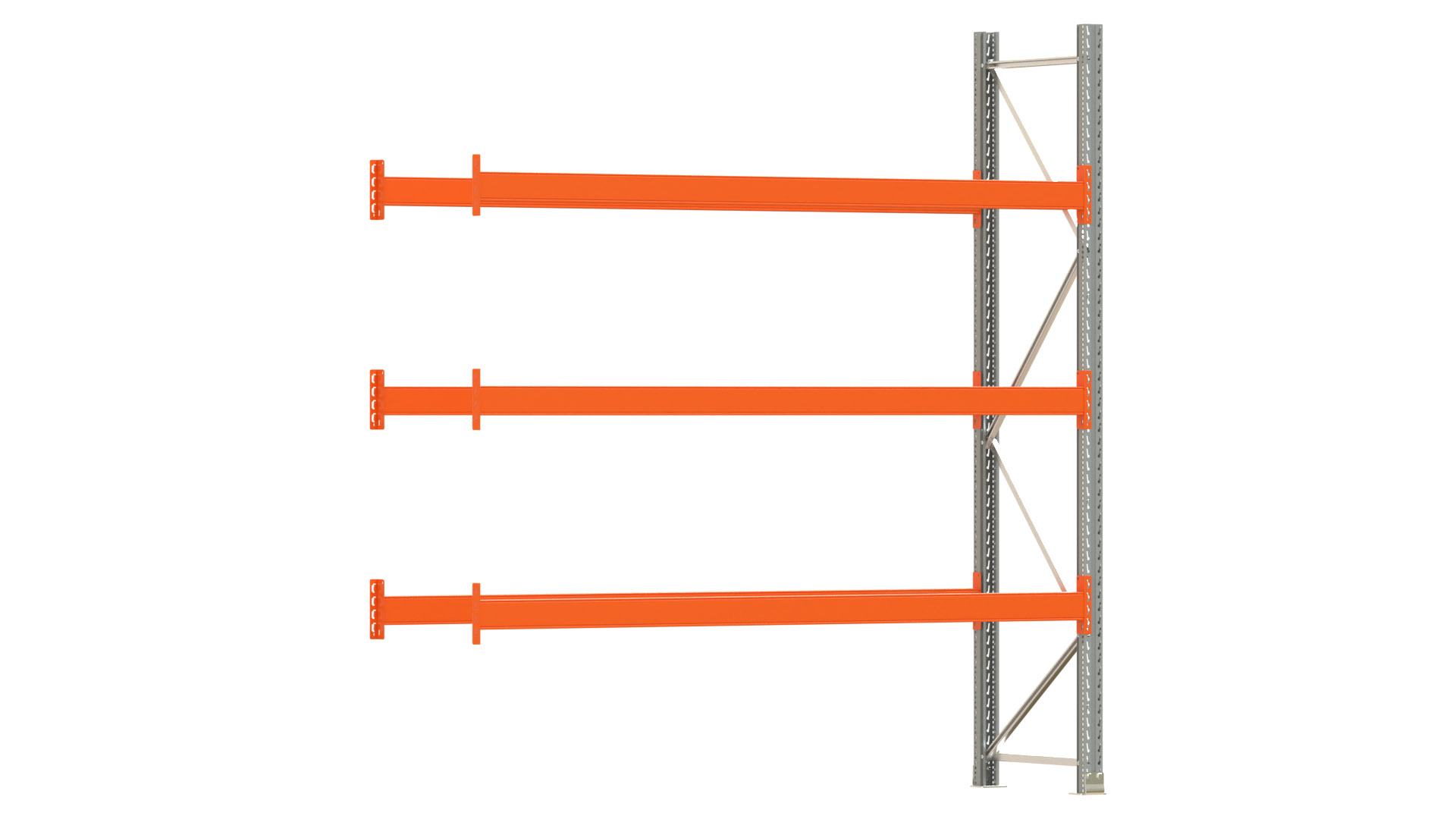 Palettenregal ARTUS - Anbaufeld - Breite 278,5 cm - Höhe 300 cm - Tiefe 80 cm - 3 Träger Ebenen