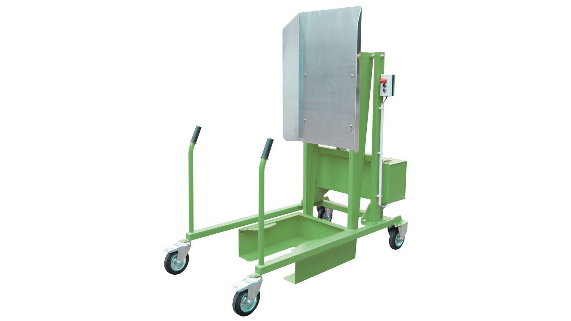 Mülltonnen-Kippstation - Tragkraft 110 kg - elektrisch 12 Volt - resedagrün