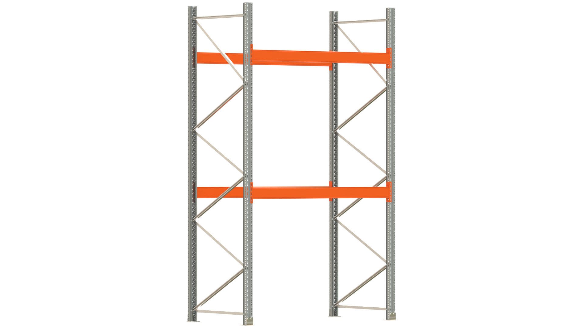 Palettenregal ARTUS - Breite 207 cm - Höhe 350 cm - Tiefe 110 cm - Fachlast 2000 kg - 6 Palettenstellplätze
