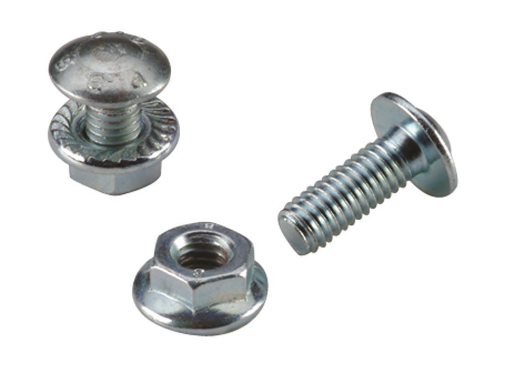Linsenschraube, inkl. Mutter mit Sperrverzahnung, M6 x 12