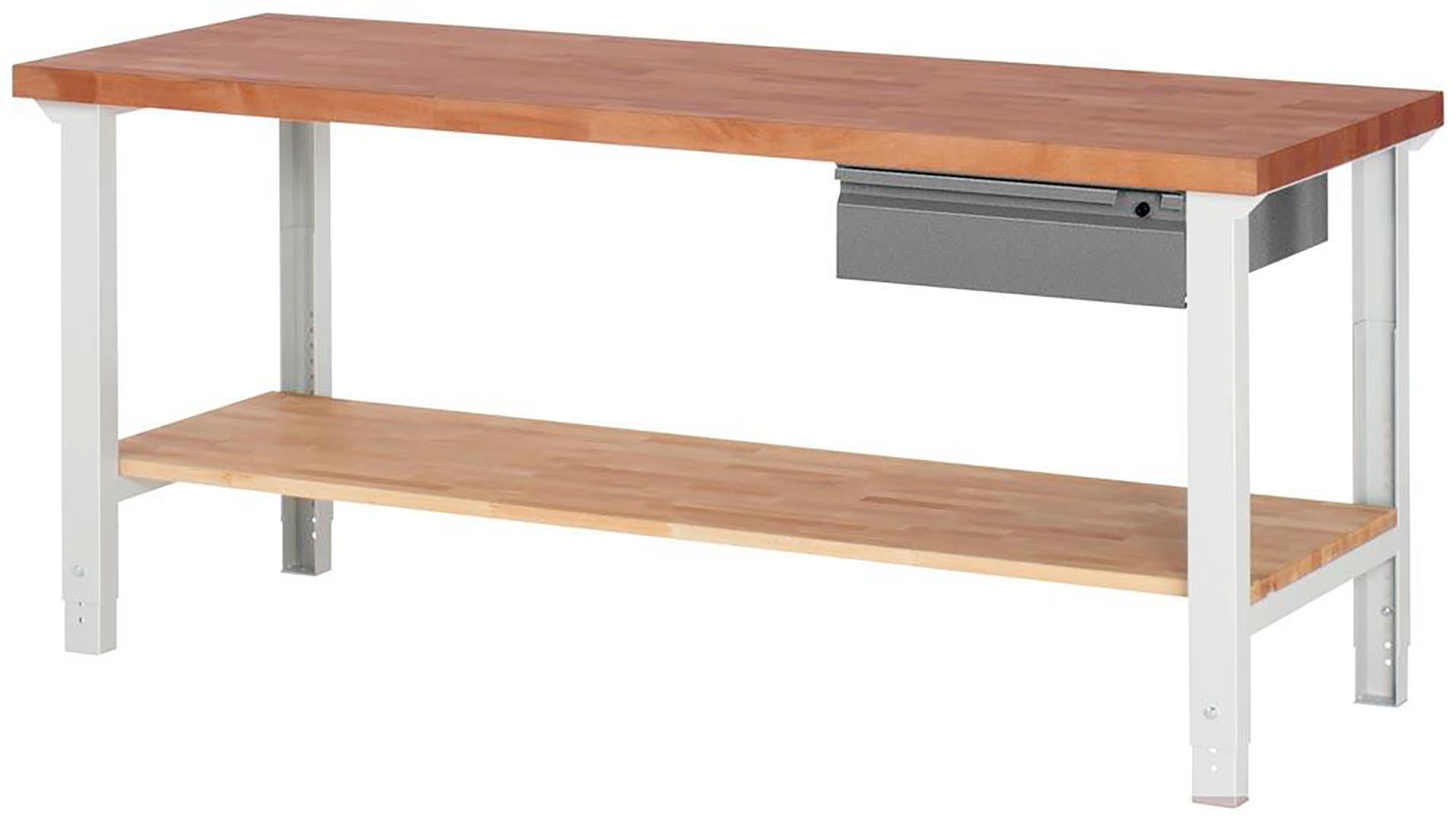 Werkbank 700 BR, BxTxH 2000x700x790-1140 mm, Unterbauschublade