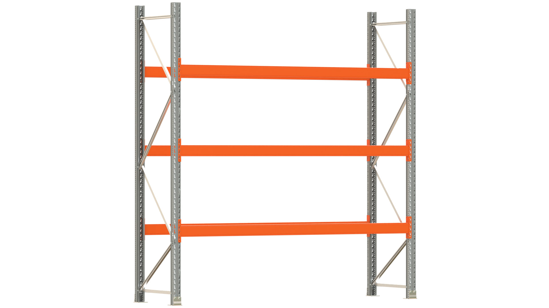 Palettenregal ARTUS - Breite 287 cm - Höhe 300 cm - Tiefe 80 cm - Fachlast 2000 kg - 8 Palettenstellplätze