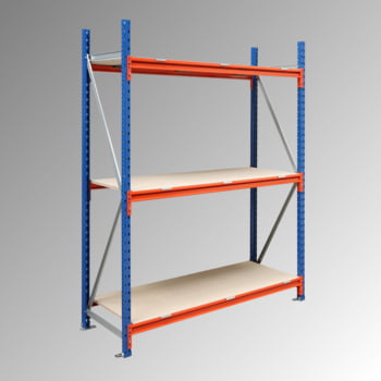 Weitspannregal EMMA - Breite: 270 cm - Tiefe: 80 cm - Höhe: 250 cm - 4 Böden - Grundfeld