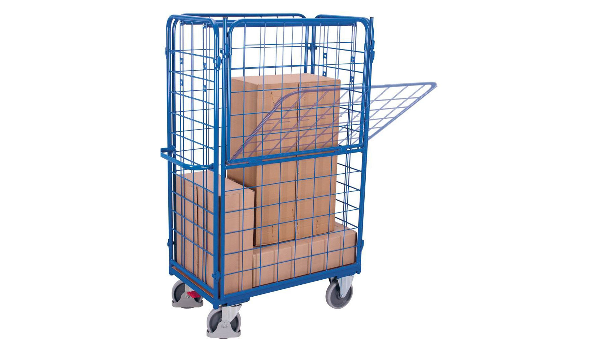 Zusatzwand, halb abklappbar, BxH 820x1525 mm, für Etagenwagen ab 1780 mm Höhe mit Ladefläche LxB 1000x700 mm