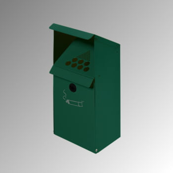 Wandaschenbecher, Aschenbecher mit Schutzdach