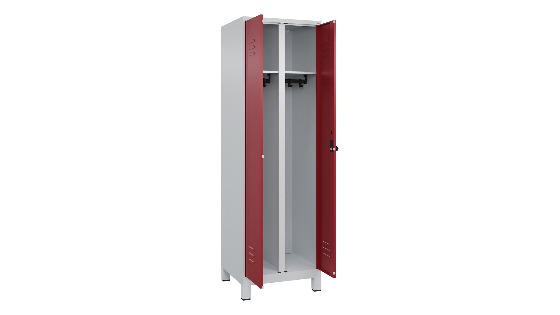 Doppelspind - schwarz weiß Trennung,  Breite 60 cm,  Höhe 195 cm,  Tiefe 50 cm,  2 Abteile