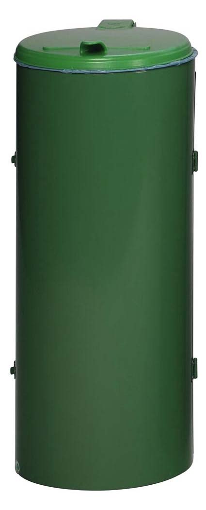 Abfalleimer - verschließbare Tür (DxH) 450x900 mm - Inh. 120 l - Farbe grün