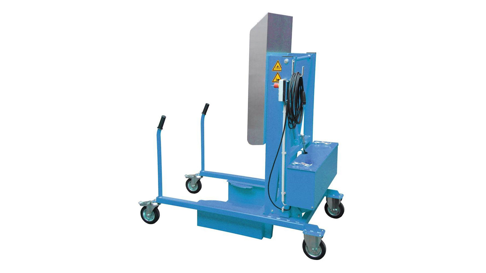 Mülltonnen-Kippstation - Tragkraft 110 kg - elektrisch 230 Volt - lichtblau