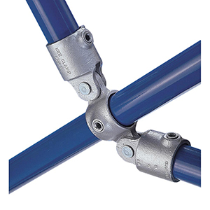 Kreuzverbinder, 1 Durchgang, 2 Gelenkabg., Größe A, Rohrdurchm. außen 26,9 mm, 3/4