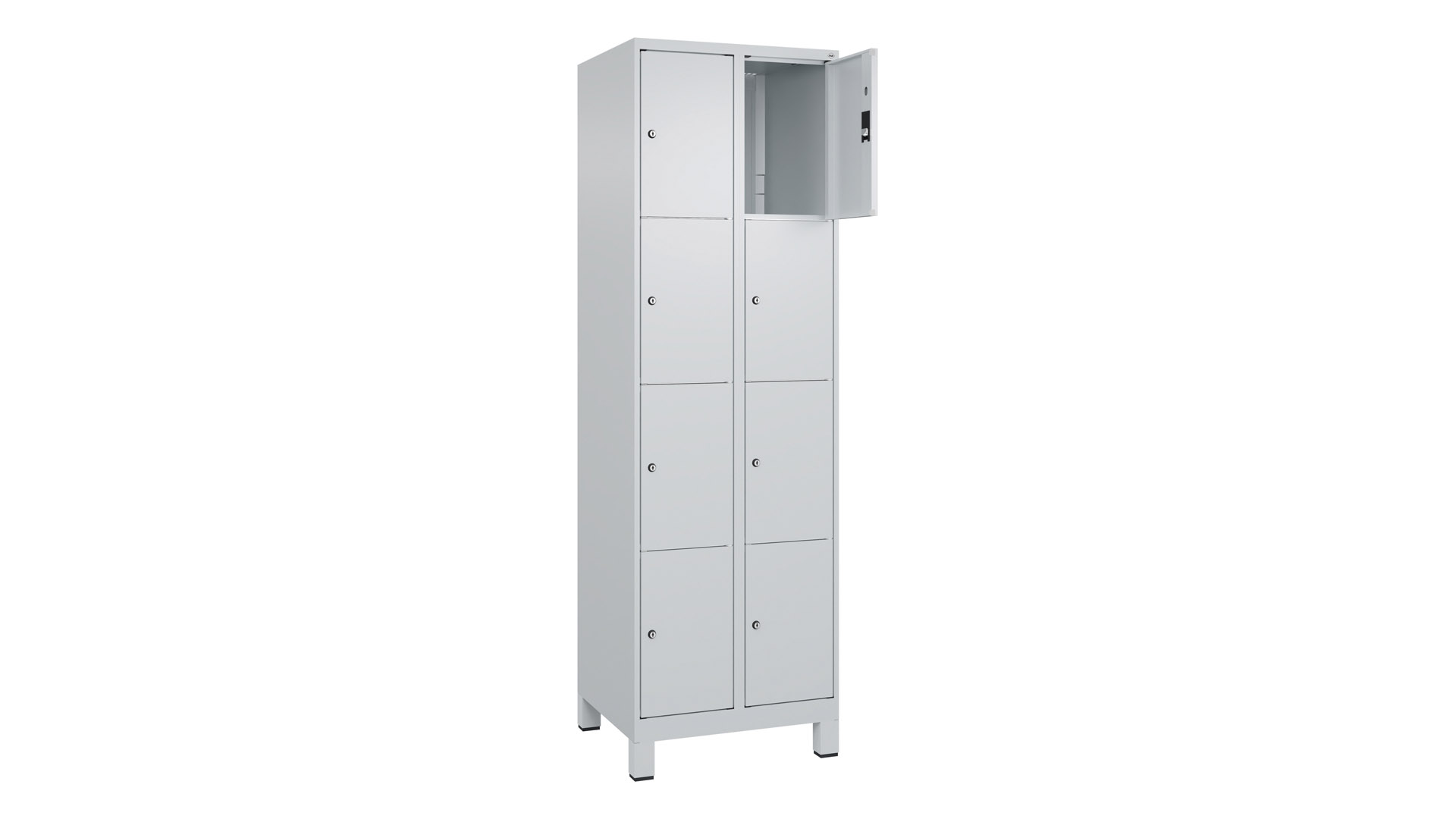 Fächerschrank, Breite 60 cm, Höhe 195 cm, Tiefe 50 cm, 8 Fächer