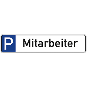 Parkplatzschild