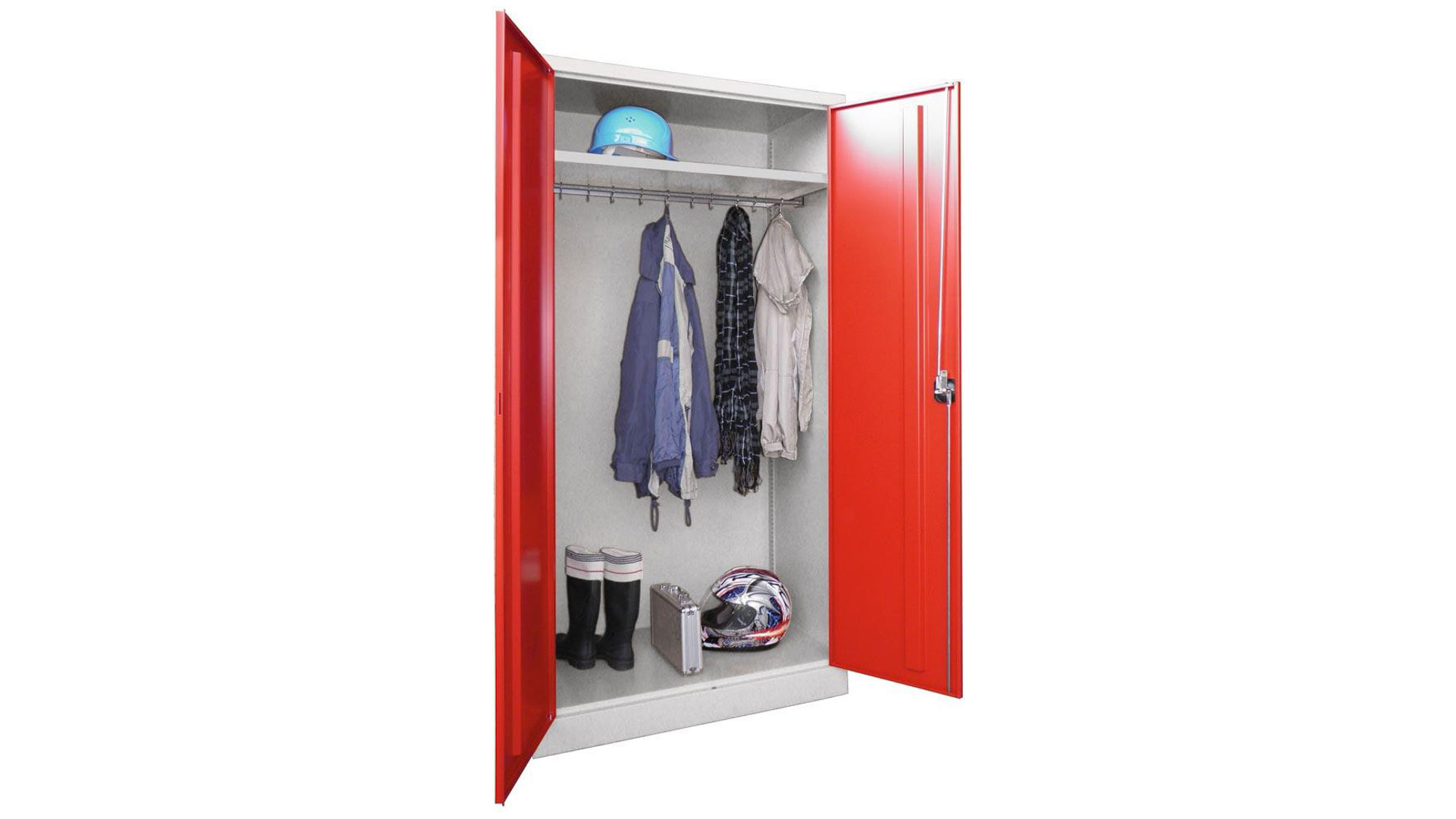 Spind - Garderobenschrank, Breite 100 cm, Höhe 195 cm, Tiefe 60 cm, 1 Abteil(e)
