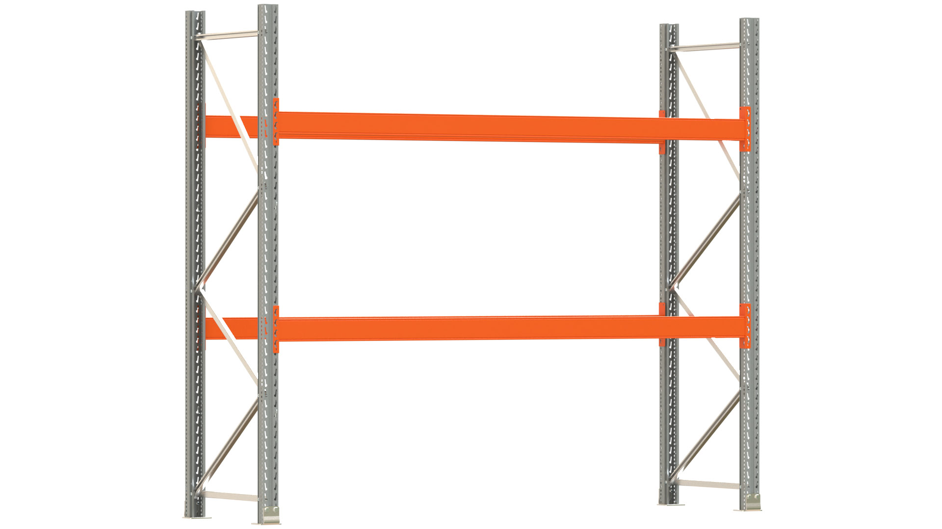 Palettenregal ARTUS - Breite 287 cm - Höhe 250 cm - Tiefe 80 cm - Fachlast 2000 kg - 6 Palettenstellplätze