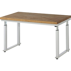 Elektrisch höhenverstellbarer Arbeitstisch, Breite 150 cm, Tiefe 90 cm, Höhe 114 cm,  Schublade(n), Platte: Buche-Riegel
