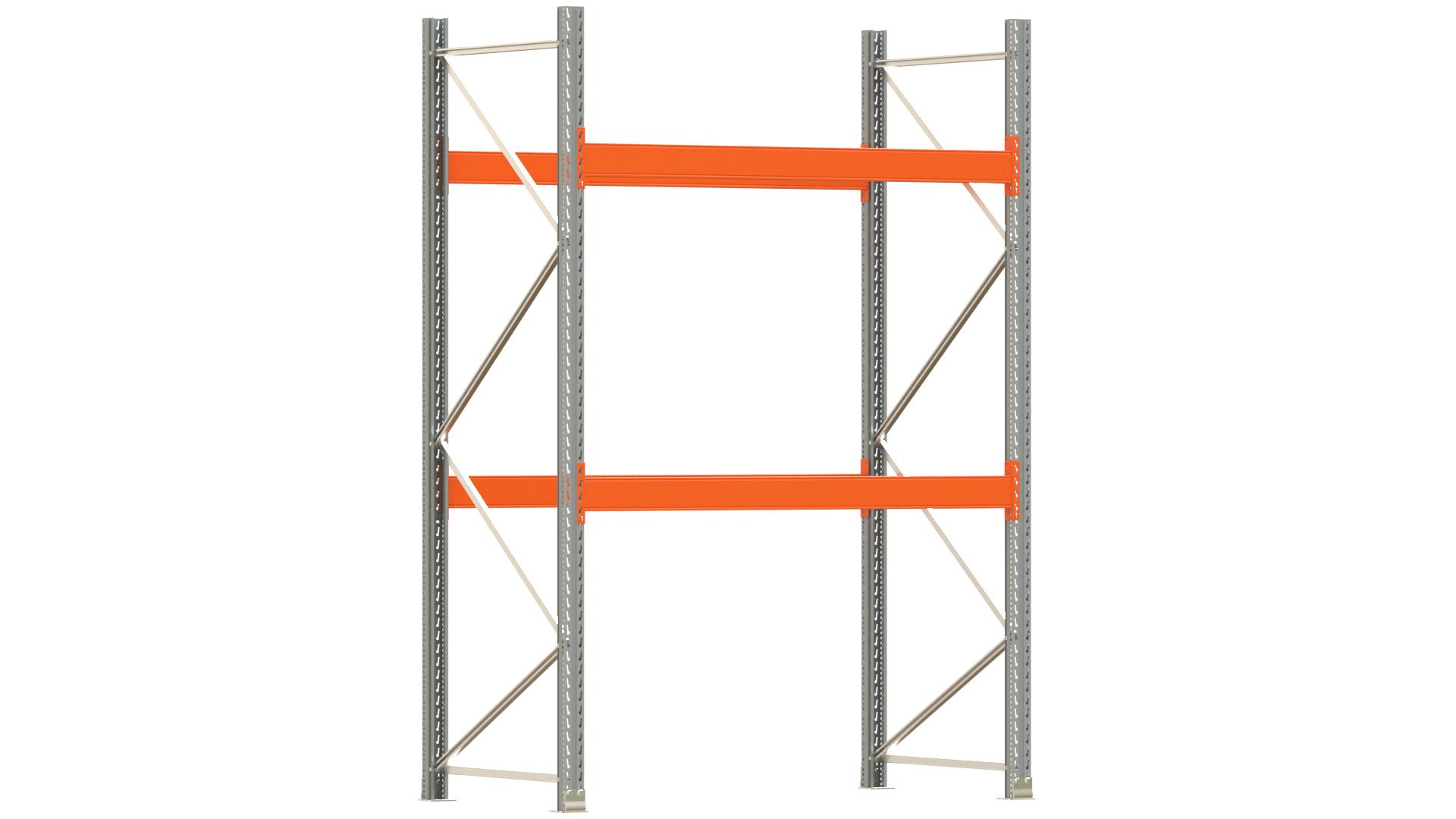 Palettenregal ARTUS - Breite 207 cm - Höhe 300 cm - Tiefe 110 cm - Fachlast 3000 kg - 6 Palettenstellplätze