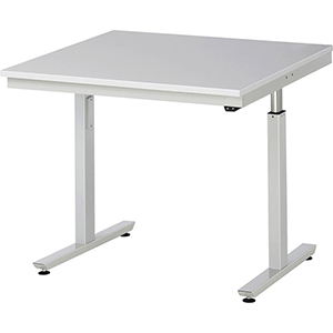 Elektrisch höhenverstellbarer Arbeitstisch, Breite 100 cm, Tiefe 100 cm, Höhe 112 cm,  Schublade(n), Platte: Melaminharzbeschichtet