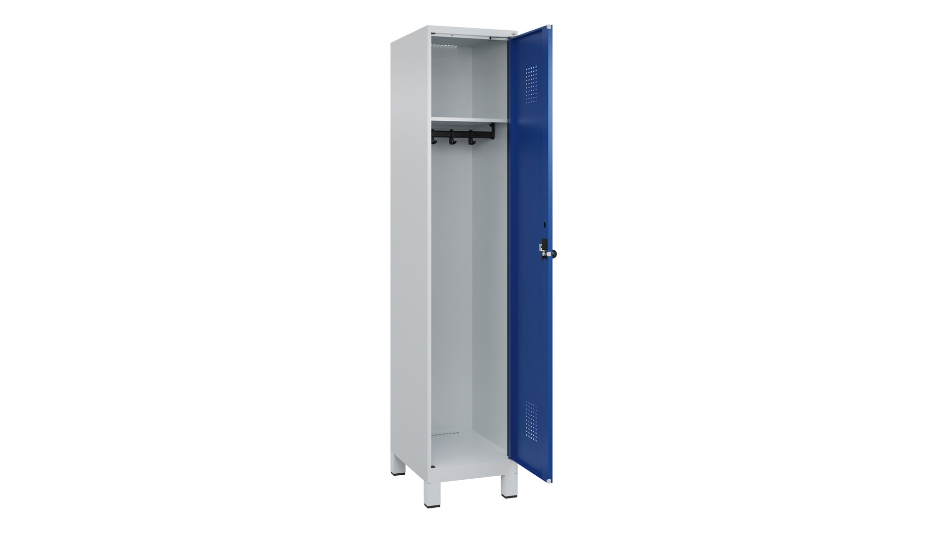 Spind - Garderobenschrank, Breite 40 cm, Höhe 195 cm, Tiefe 50 cm, 1 Abteile