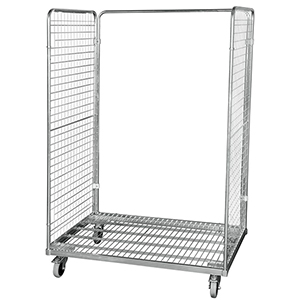 Stahl-Rollbox, 2-seitig, Nutzhöhe 1605 mm, BxTxH 1200x800x1800 mm, verzinkt