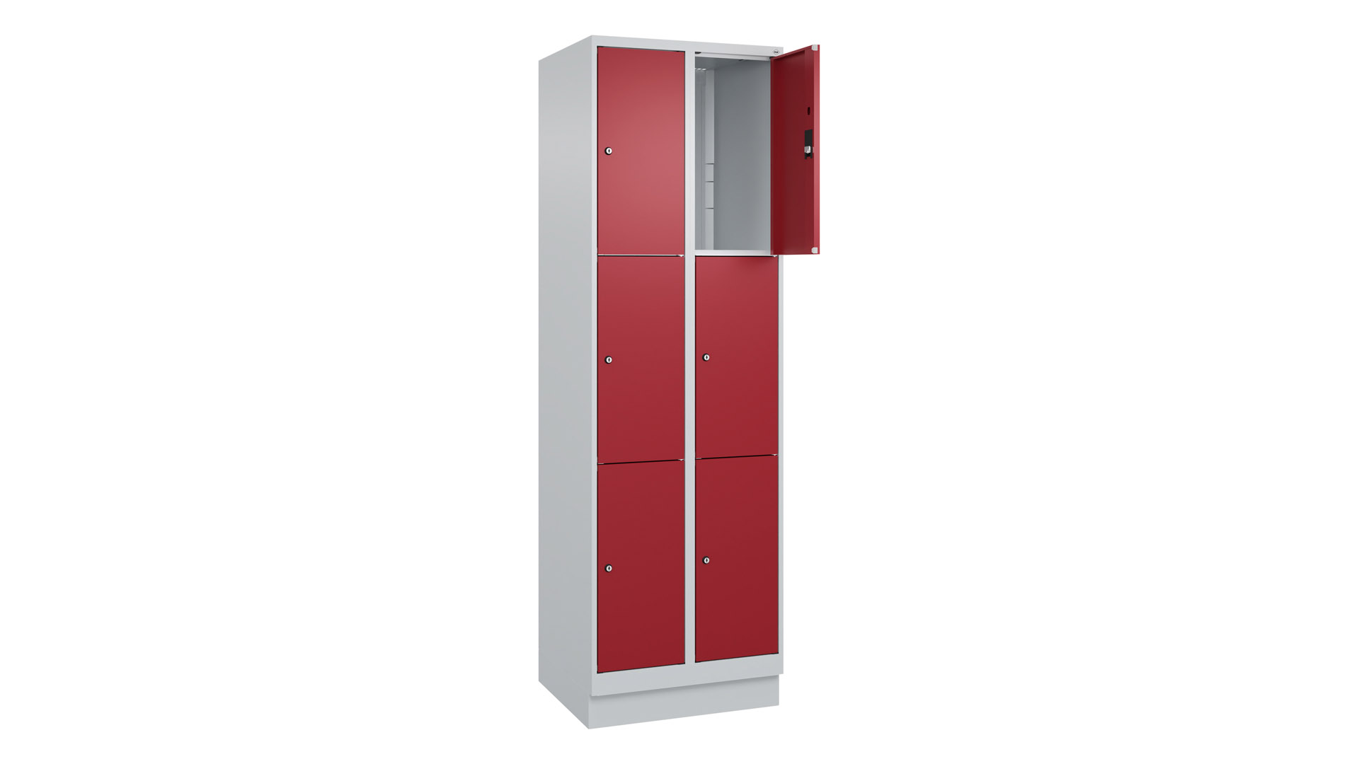 Fächerschrank, Breite 60 cm, Höhe 195 cm, Tiefe 50 cm, 6 Fächer