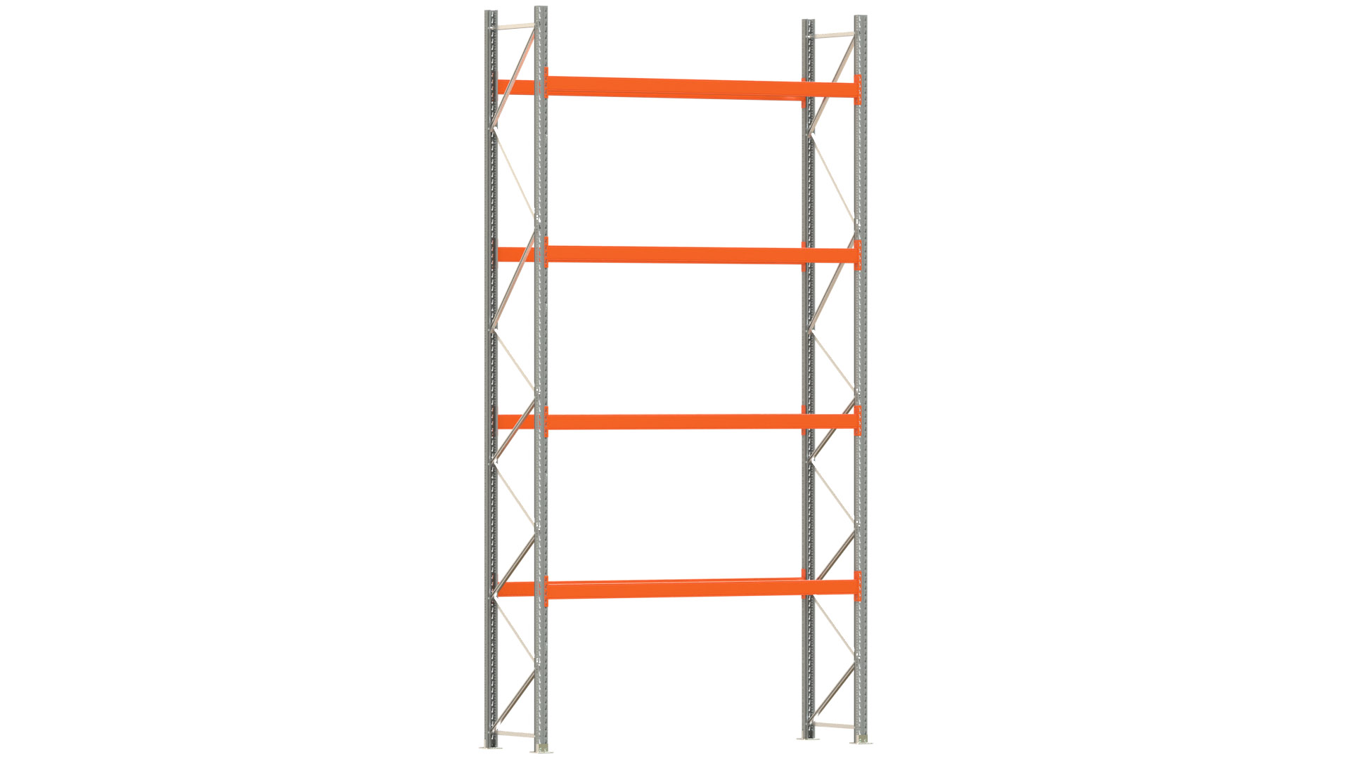 Palettenregal ARTUS - Breite 287 cm - Höhe 550 cm - Tiefe 80 cm - Fachlast 2250 kg - 10 Palettenstellplätze