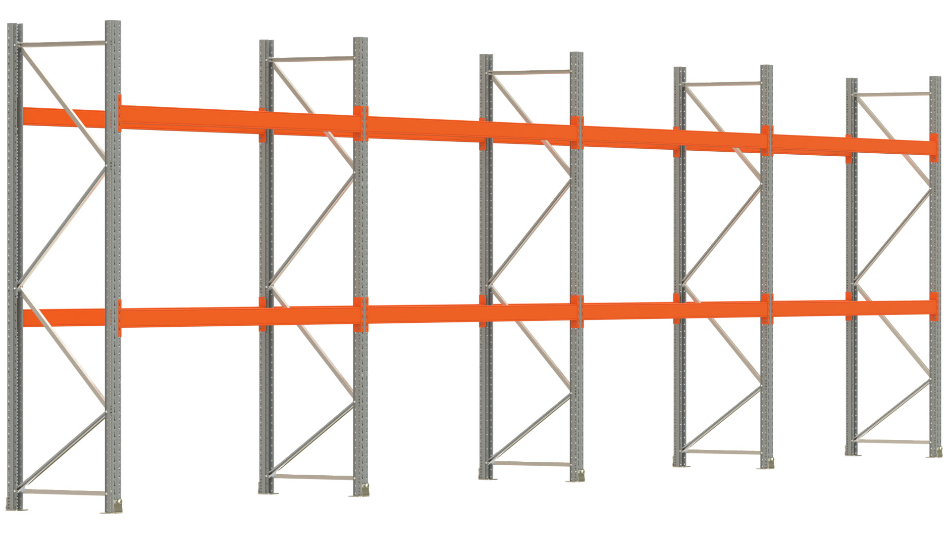 Palettenregal ARTUS - Breite 1122,5 cm - Höhe 300 cm - Tiefe 80 cm - Fachlast 2000 kg - 24 Palettenstellplätze