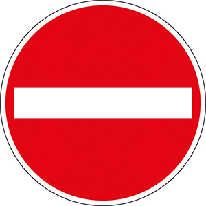 Verkehrsschild Verbot der Einfahrt