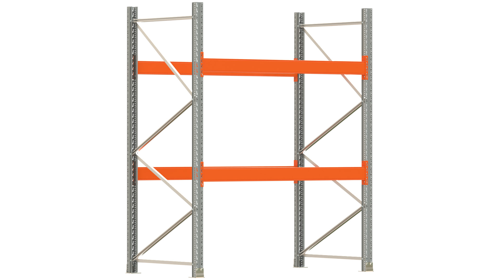 Palettenregal ARTUS - Breite 207 cm - Höhe 250 cm - Tiefe 110 cm - Fachlast 2000 kg - 6 Palettenstellplätze