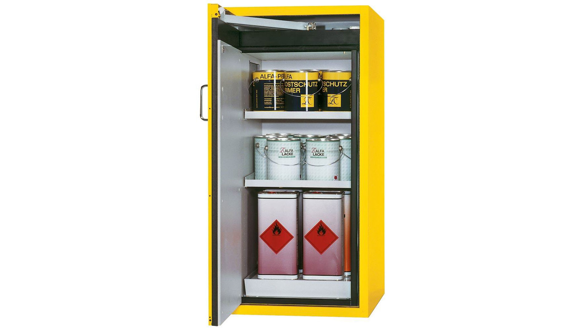 Gefahrstoffschrank, Typ 90 mit Feststellanlage