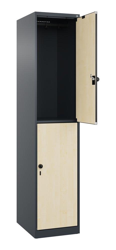 Fächerschrank, doppelstöckig, bodenstehend