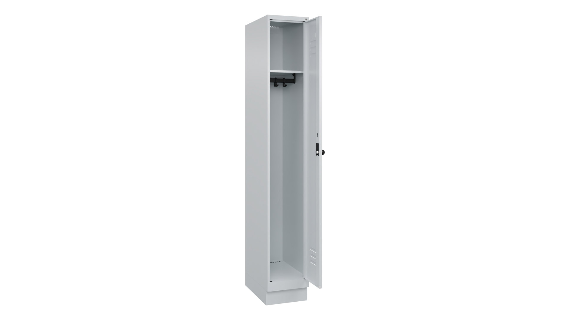 Spind - Garderobenschrank, Breite 30 cm, Höhe 195 cm, Tiefe 50 cm, 1 Abteile
