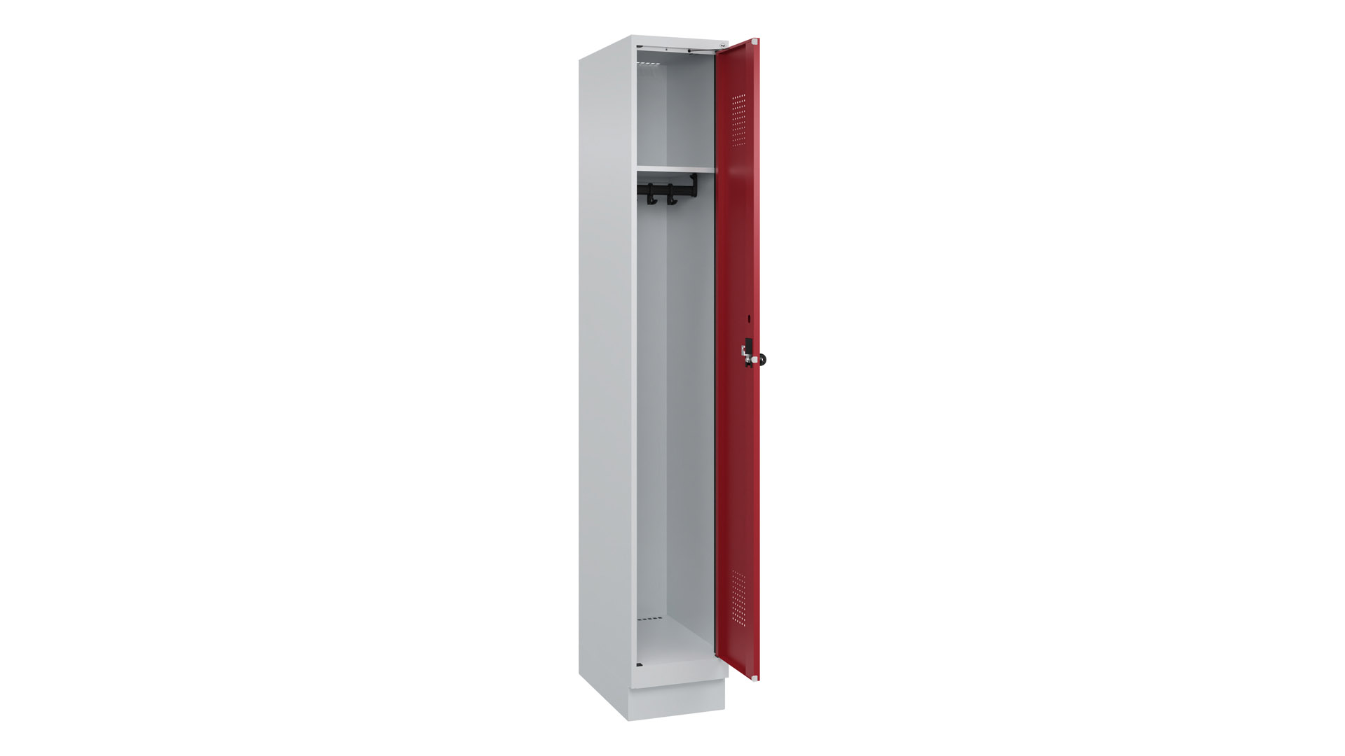 Spind - Garderobenschrank, Breite 30 cm, Höhe 195 cm, Tiefe 50 cm, 1 Abteile