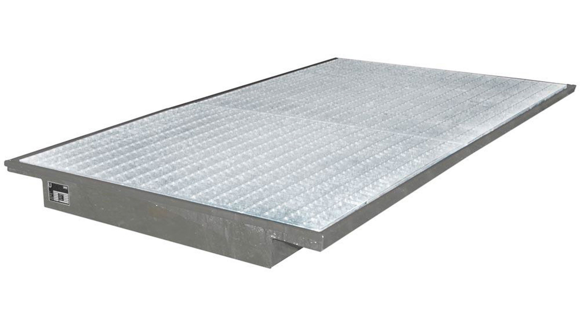 Regalwanne m. Gitterrost - (BxT) 1.750 x 1.250 mm - Volumen 200 l - verzinkt