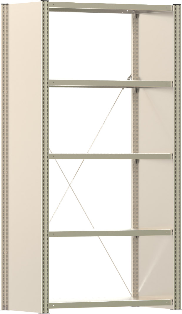 Fachbodenregal BERT - Breite: 100,5 cm - Tiefe: 50 cm - Höhe: 200 cm - 5 Böden - Grundregal